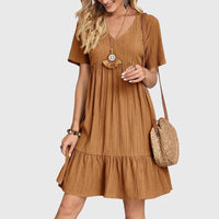 Michelle | Damen Elegantes Flatterndes Casual Sommer Boho Kleid