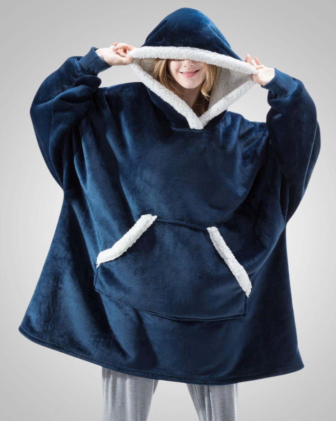 Gabriella | Damen Oversized Decken Hoodie mit Reissverschluss