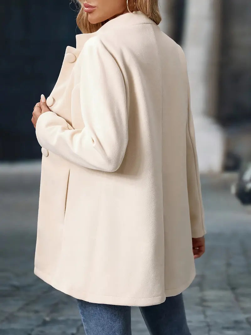 Lia | Damen Eleganter Herbstmantel mit Knöpfen