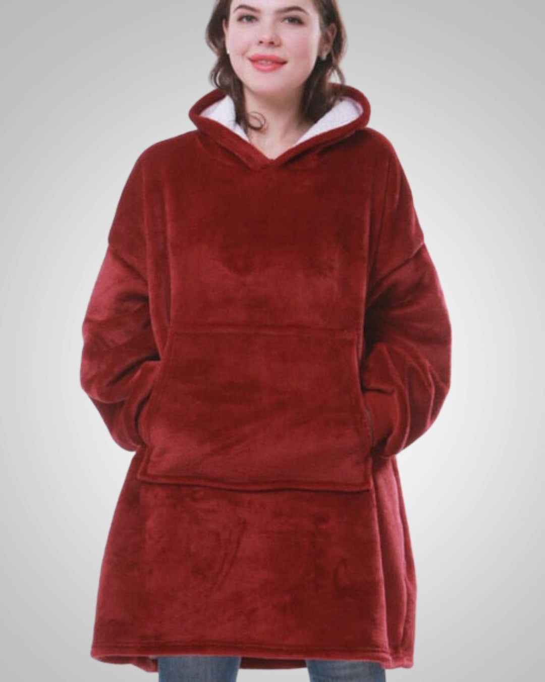 Gabriella | Damen Oversized Decken Hoodie mit Reissverschluss
