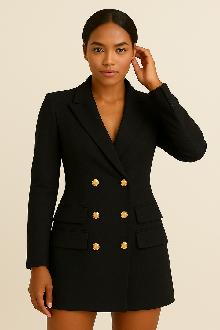 Aurelia | Damen Formell Tailliert Kragen Minikleid