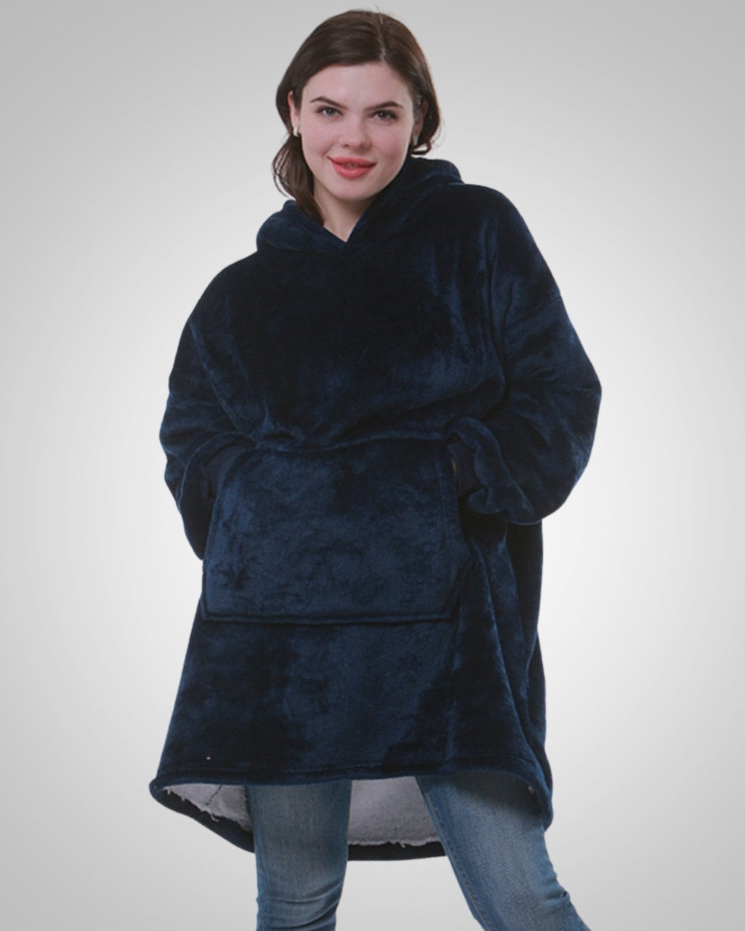 Gabriella | Damen Oversized Decken Hoodie mit Reissverschluss