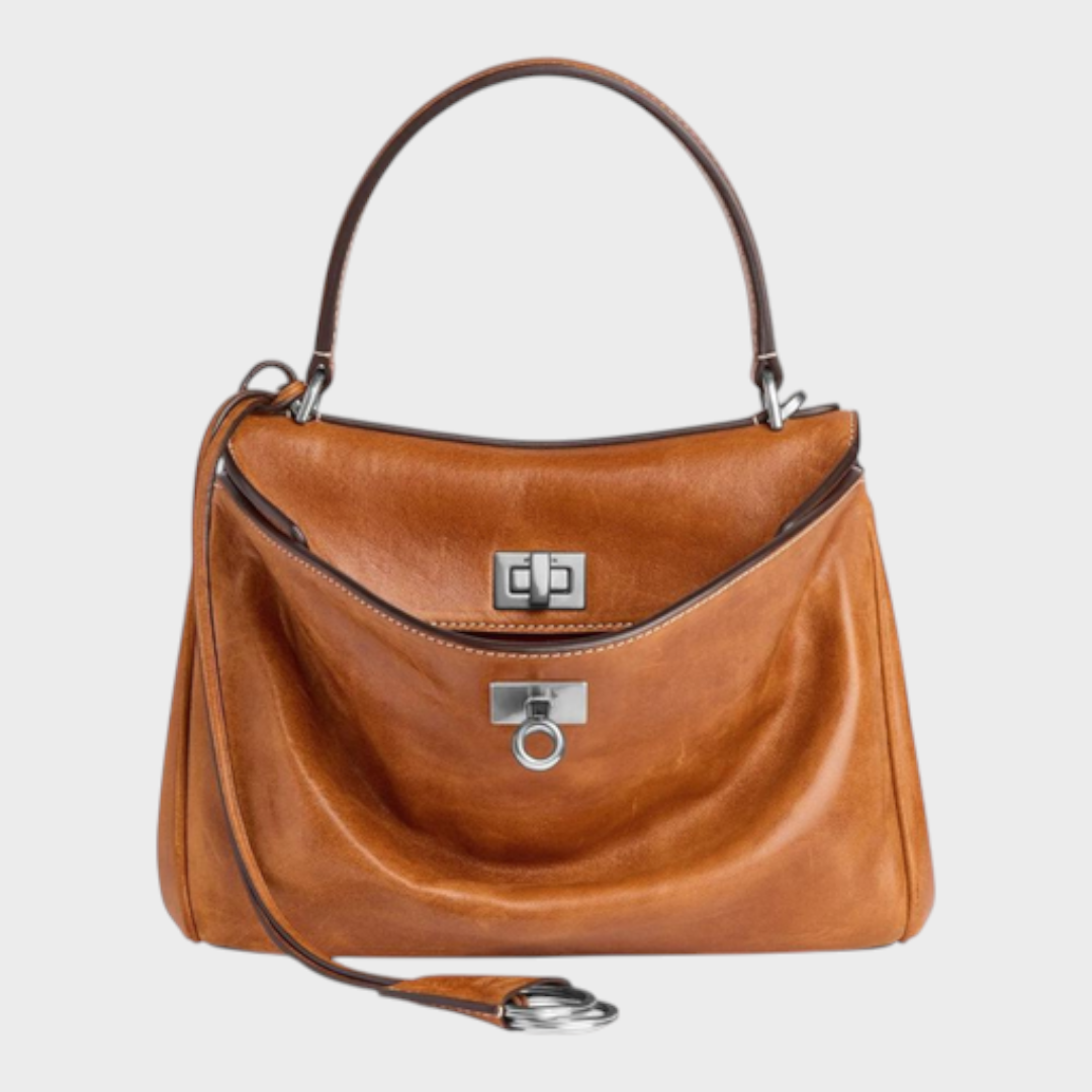 Eva | Damen Zeitlose Leder Schultertasche