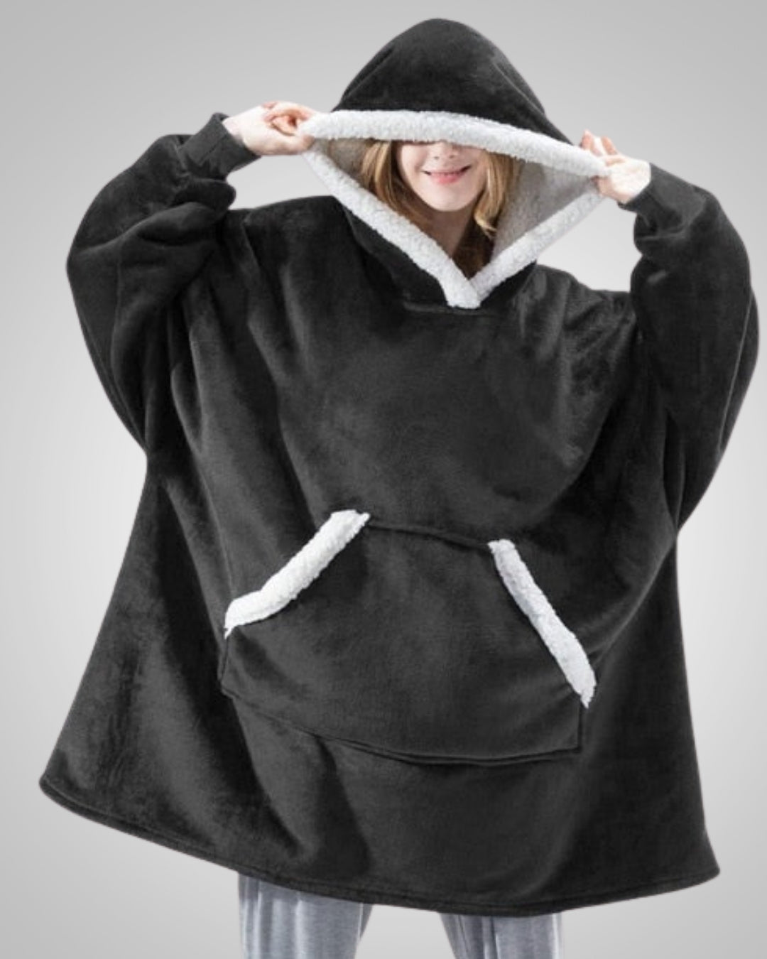 Gabriella | Damen Oversized Decken Hoodie mit Reissverschluss