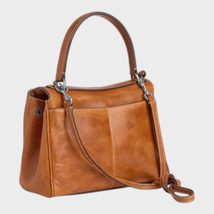 Eva | Damen Zeitlose Leder Schultertasche