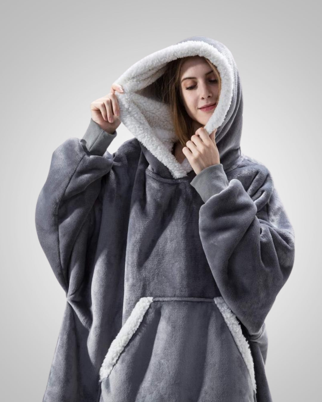 Gabriella | Damen Oversized Decken Hoodie mit Reissverschluss