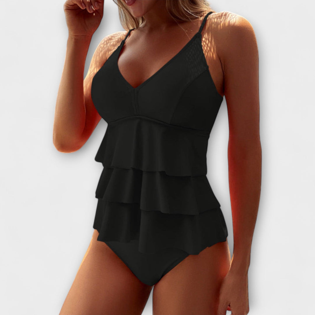 Hanna | Damen V-Ausschnitt Sommer Tankini Badeanzug