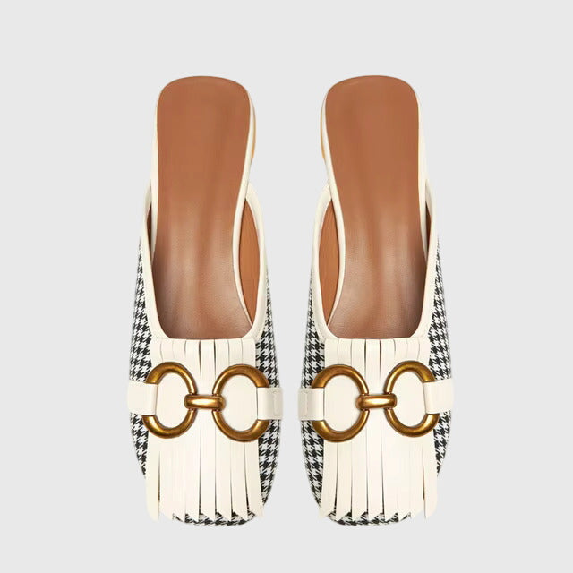 Kim | Damen Sommer Geschlossene Slip-on Pantoletten