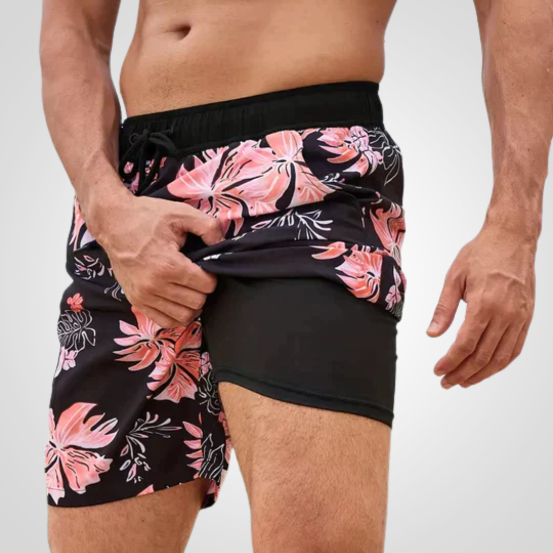 Damian | Herren Sportlicher Slim Fit Badehose mit Innenfutter