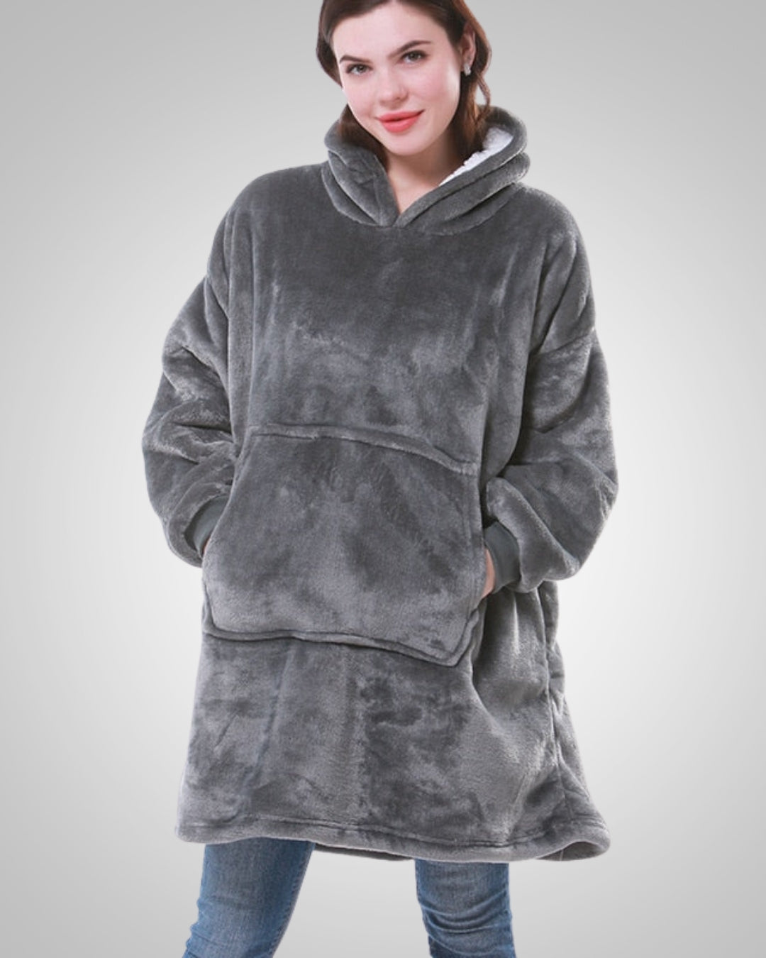 Gabriella | Damen Oversized Decken Hoodie mit Reissverschluss