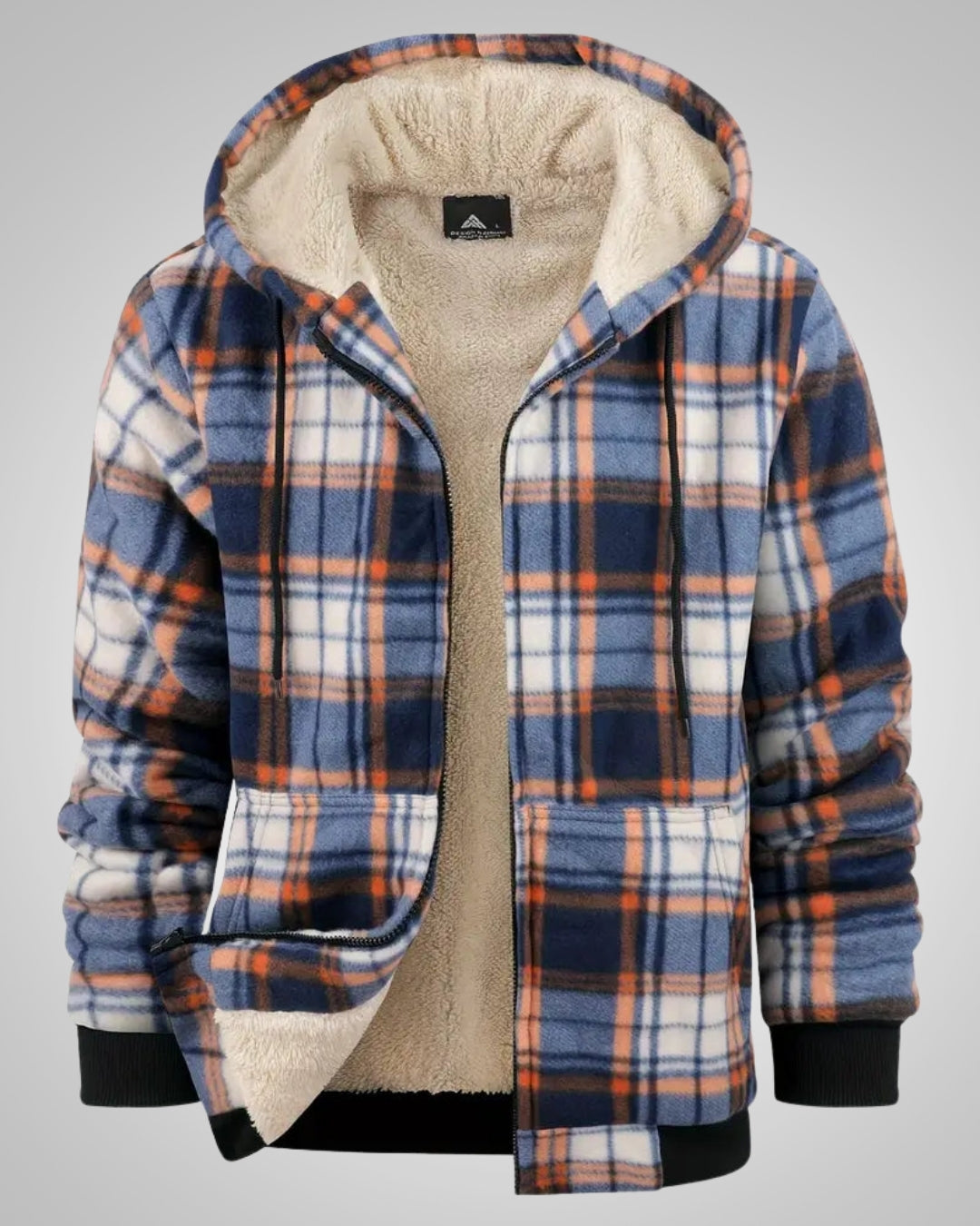 Tristan | Herren Karierte Gefütterte Kapuze Jacke