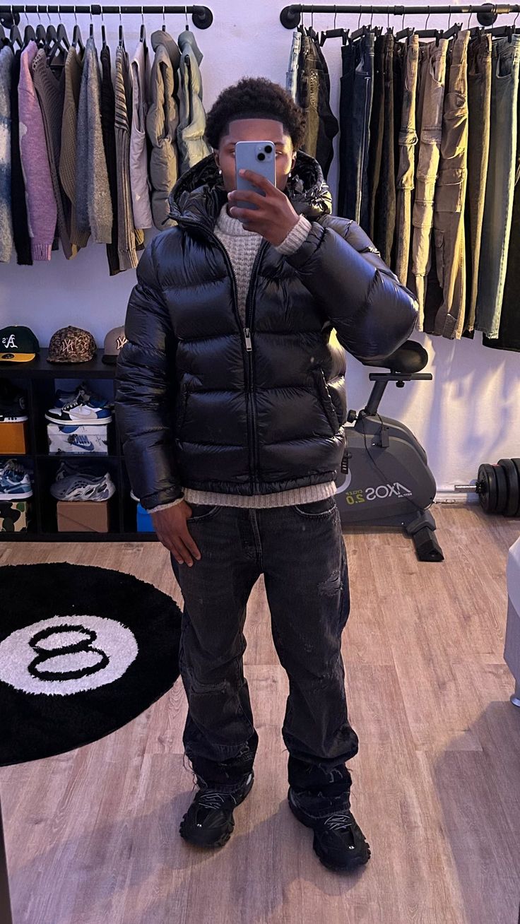 Robert | Herren Warme Steppjacke mit Kapuze