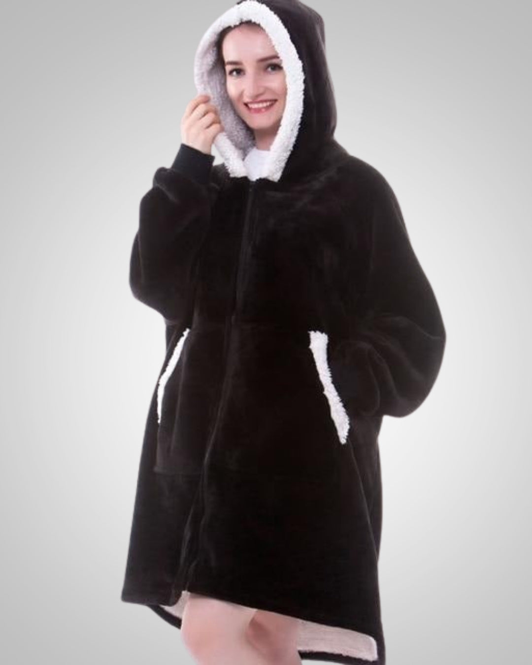 Gabriella | Damen Oversized Decken Hoodie mit Reissverschluss