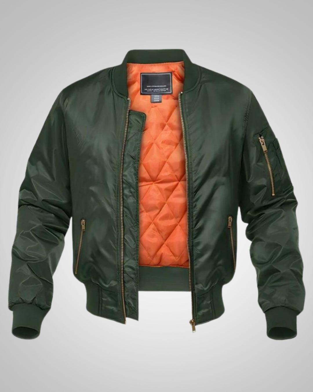 Bennett | Herren Winter Gefütterte Bomberjacke mit Reißverschluss