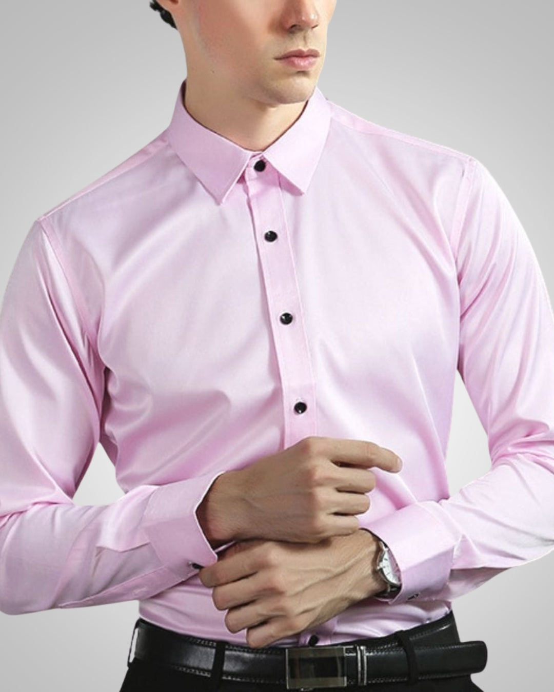 Nathan | Herren Modisches Stretch Hemd
