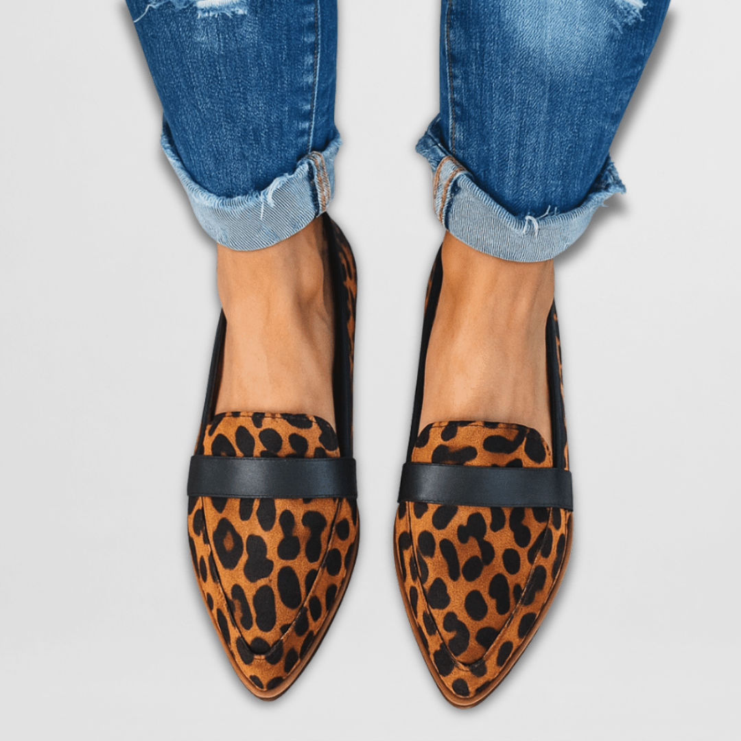 Jacqueline | Damen Lässig Pointed Toe Slip-on Loafers