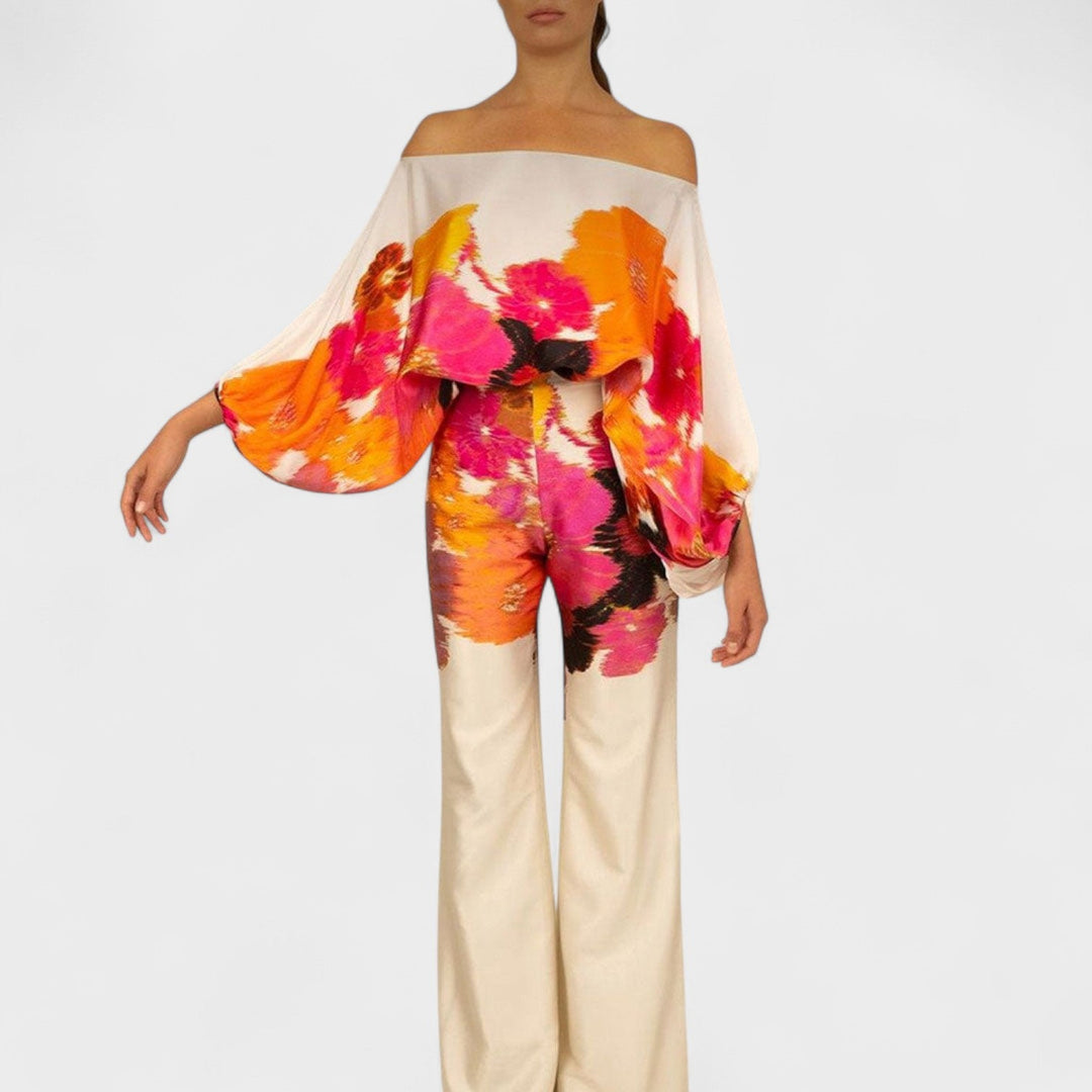 Melanie | Damen Festlicher Sommer Midi Zweiteiler