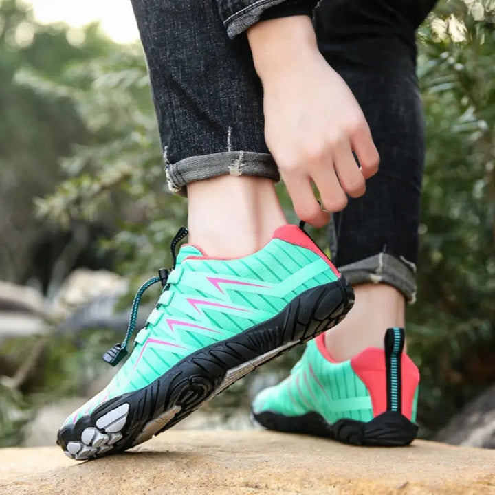 Quinn | Elastische Schnürung Wander Barfußschuhe