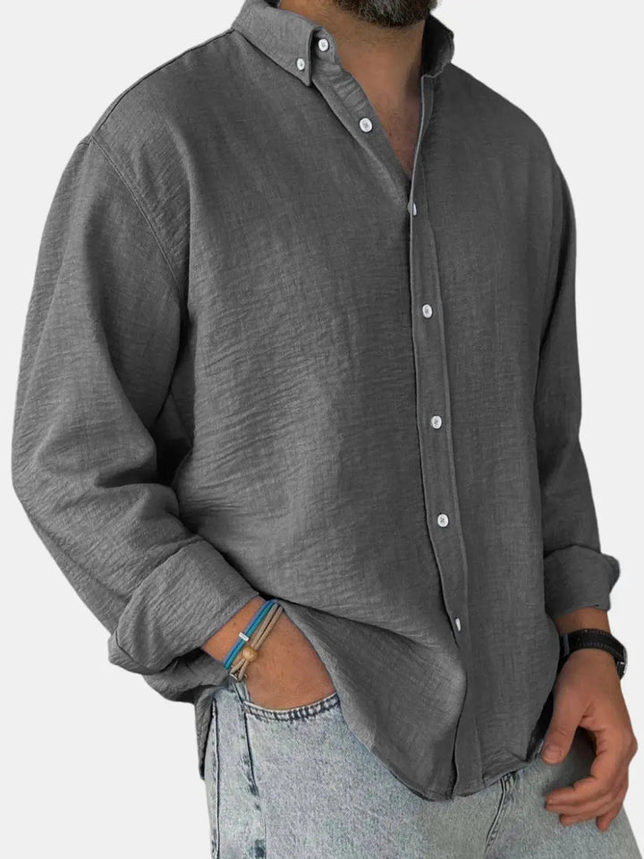 Kaeron | Herren Sommer Button Down Langarm Hemd