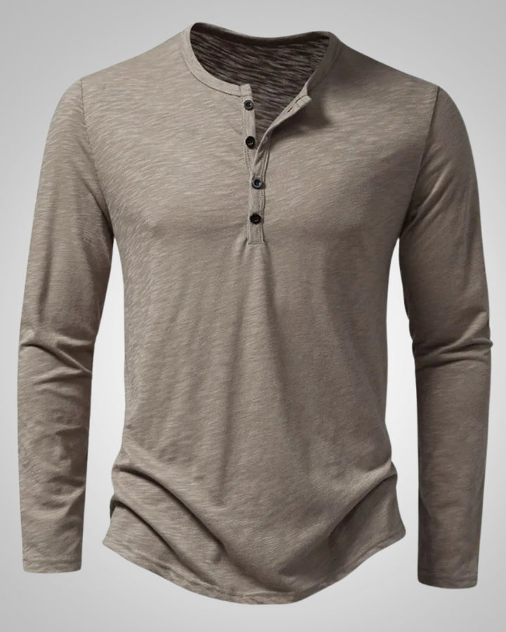 Micah | Herren Klassisches Slim Fit Henleyshirt