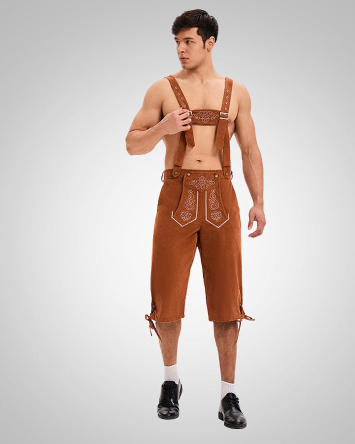 Yann | Herren Bestickte Oktoberfest Lederhose