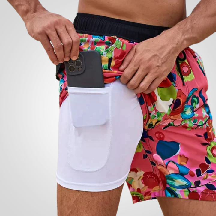 Damian | Herren Sportlicher Slim Fit Badehose mit Innenfutter