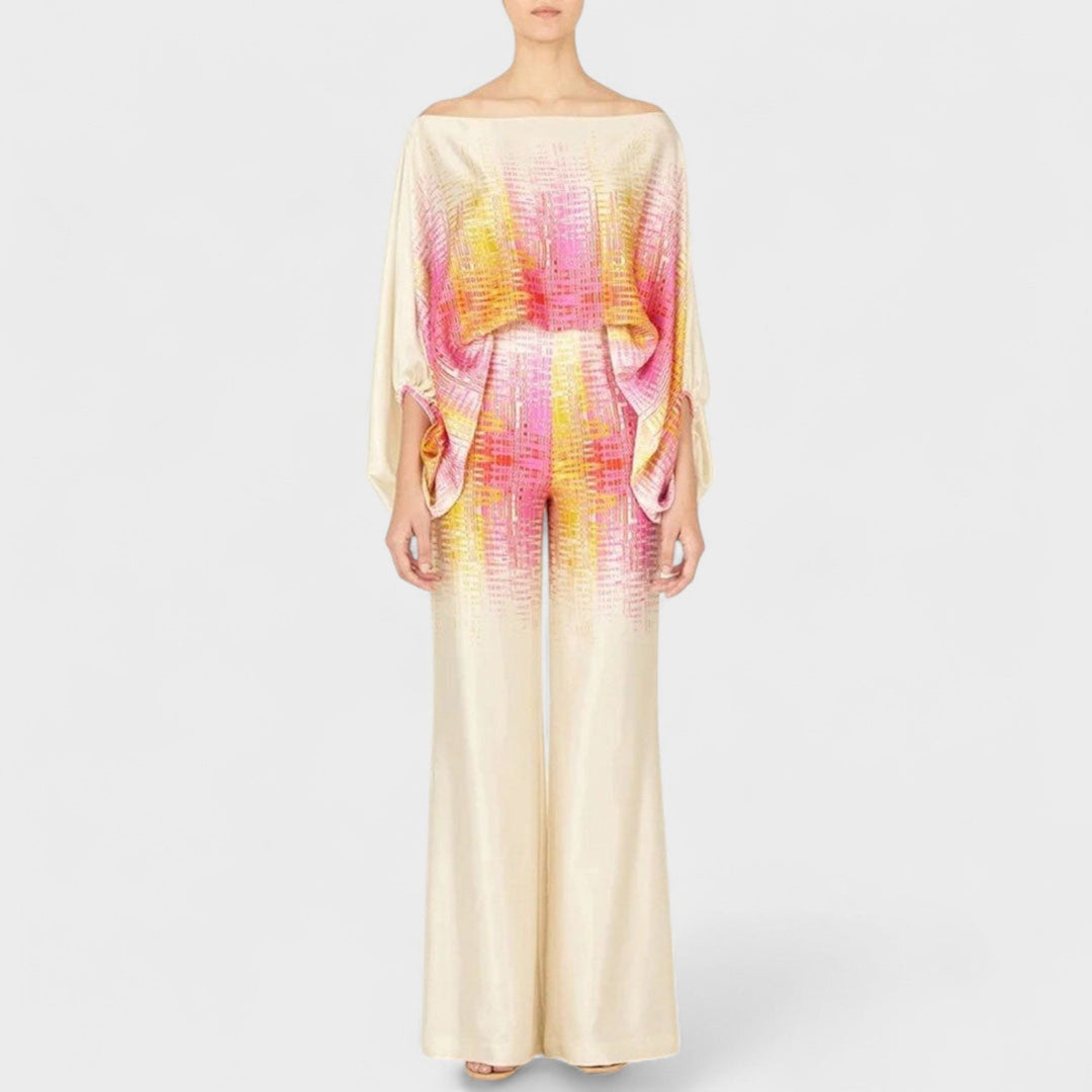 Melanie | Damen Festlicher Sommer Midi Zweiteiler