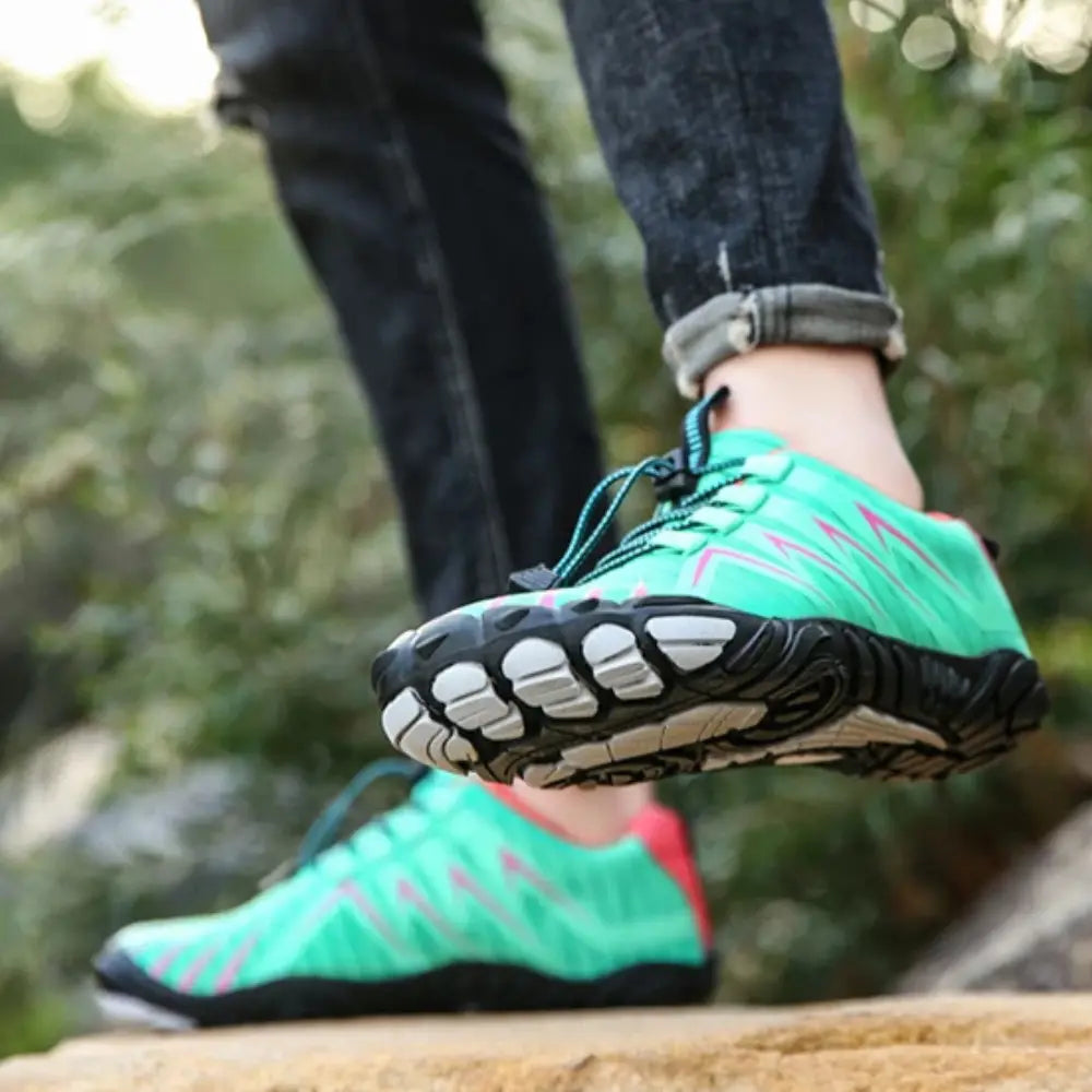 Quinn | Elastische Schnürung Wander Barfußschuhe