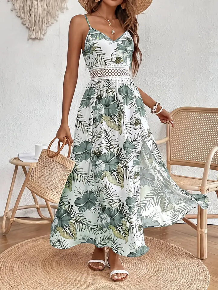 Franziska | Damen Elegant Tropisches Hochzeitsgastkleid