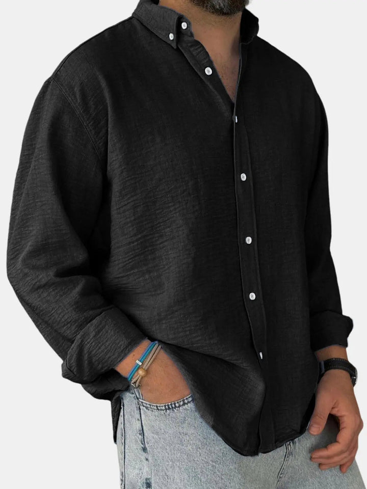 Kaeron | Herren Sommer Button Down Langarm Hemd