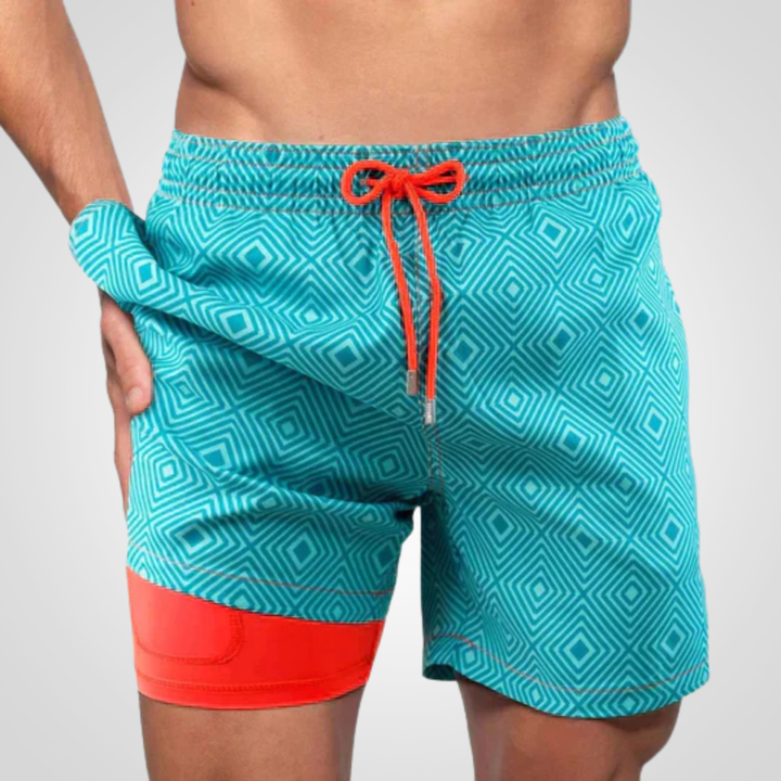 Damian | Herren Sportlicher Slim Fit Badehose mit Innenfutter