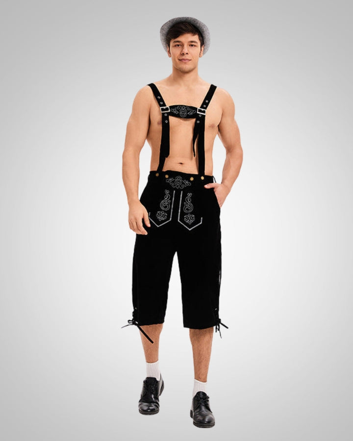 Yann | Herren Bestickte Oktoberfest Lederhose