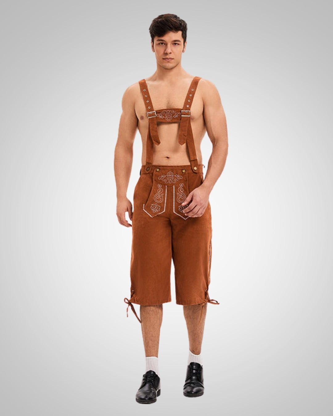 Yann | Herren Bestickte Oktoberfest Lederhose
