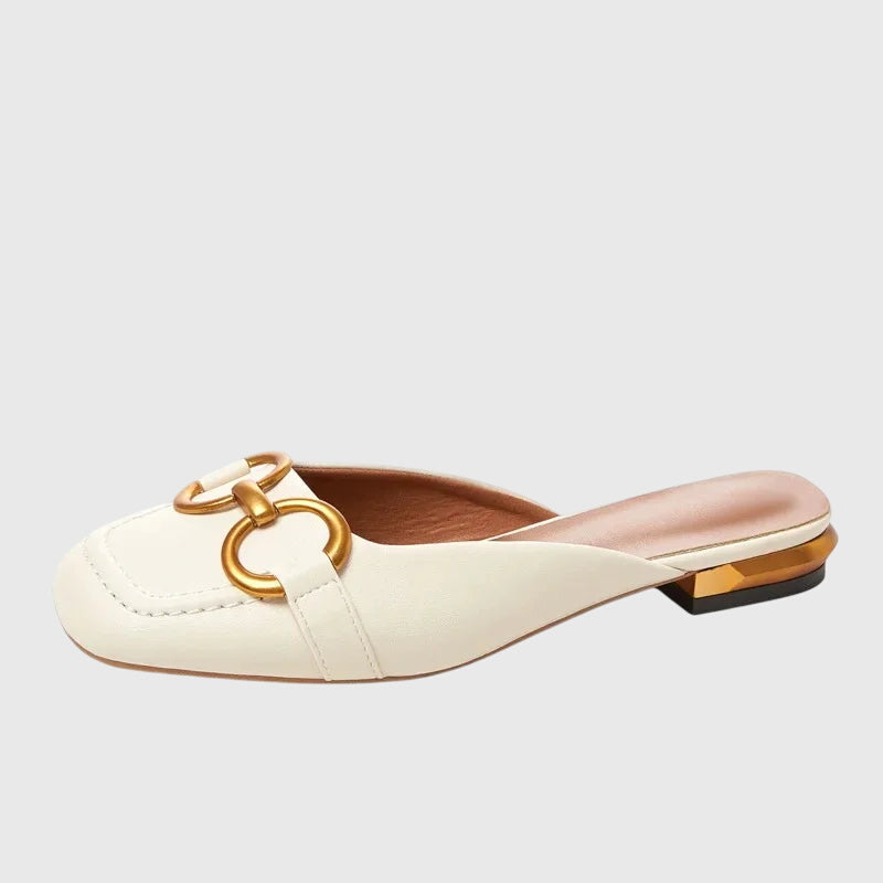 Kim | Damen Sommer Geschlossene Slip-on Pantoletten