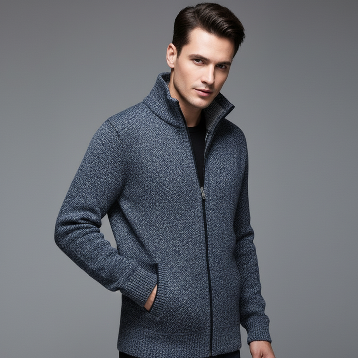 Aurel | Herren Warmer Strickfleece Cardigan