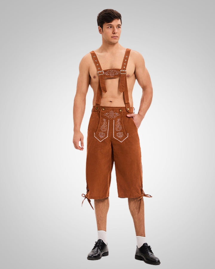 Yann | Herren Bestickte Oktoberfest Lederhose