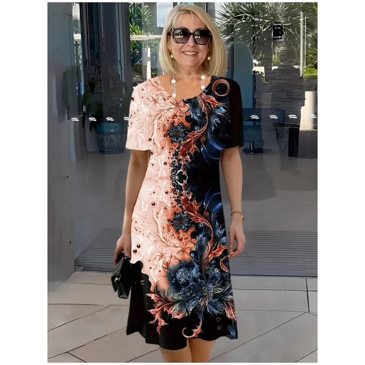 Eveline | Damen Bedruckt Komfort Sommerkleid