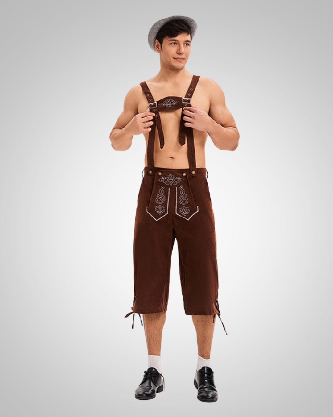 Yann | Herren Bestickte Oktoberfest Lederhose