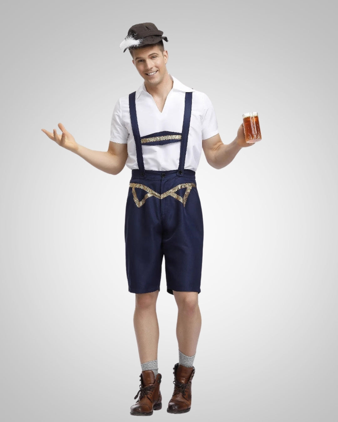 Benedikt | Herren Kurze Oktoberfest Lederhose
