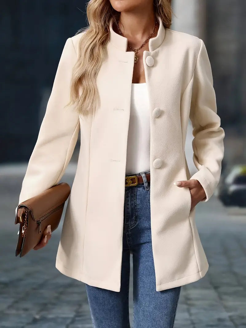 Lia | Damen Eleganter Herbstmantel mit Knöpfen