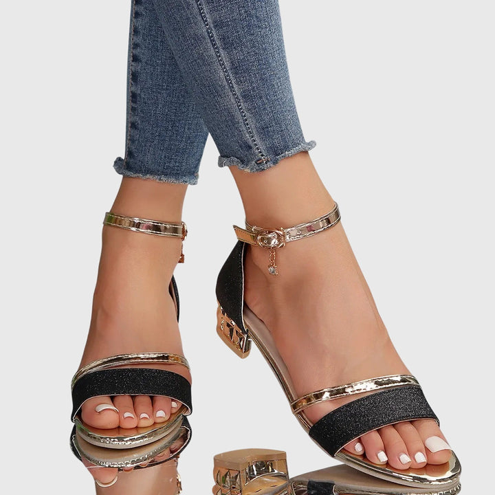 Yara | Damen Orthopädische Riemchen Sandalen mit niedrigem Absatz