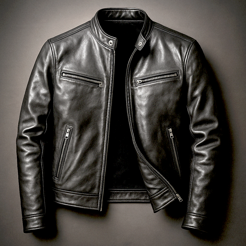Silvan | Herren Klassische Vintage Leder Bikerjacke