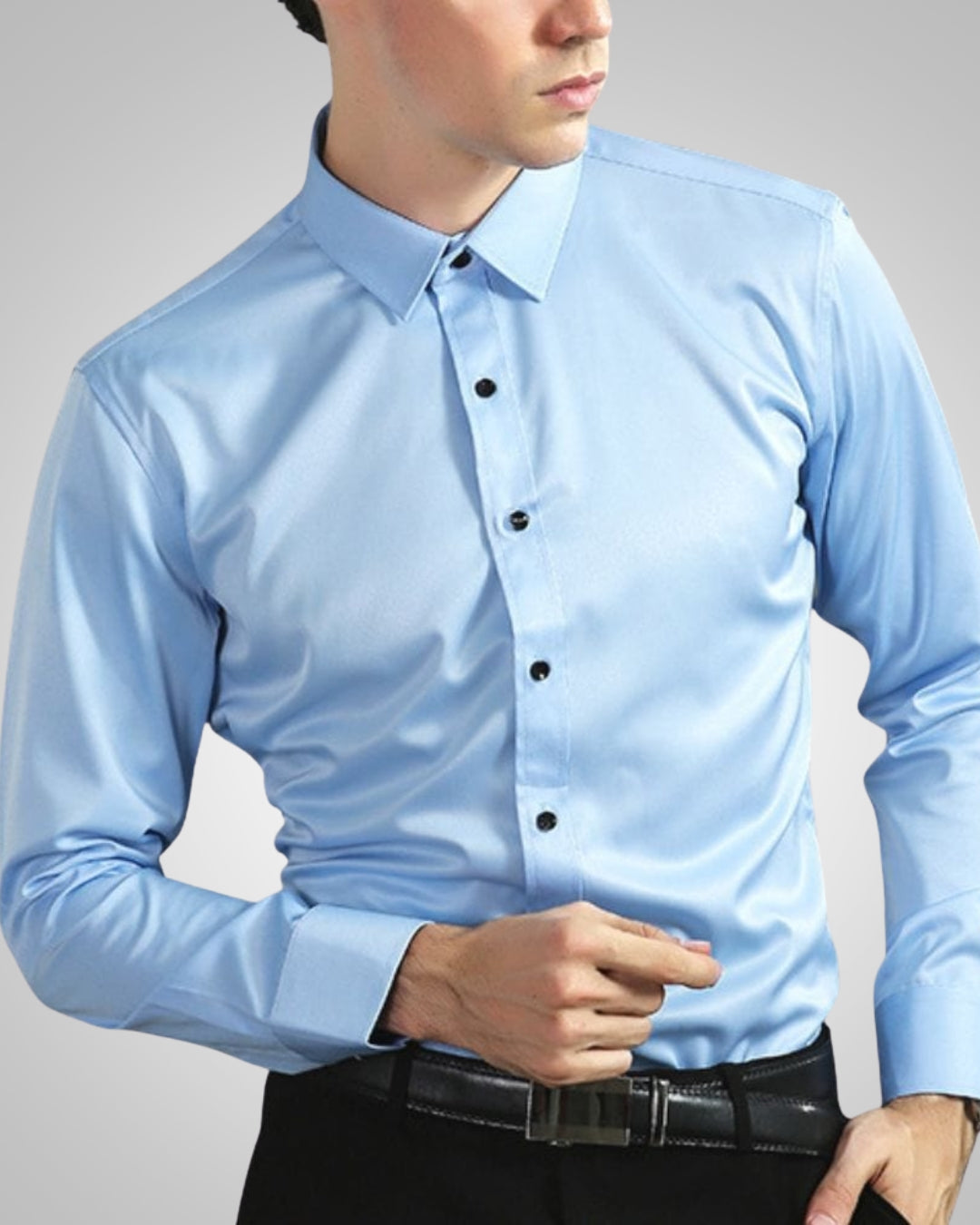 Nathan | Herren Modisches Stretch Hemd