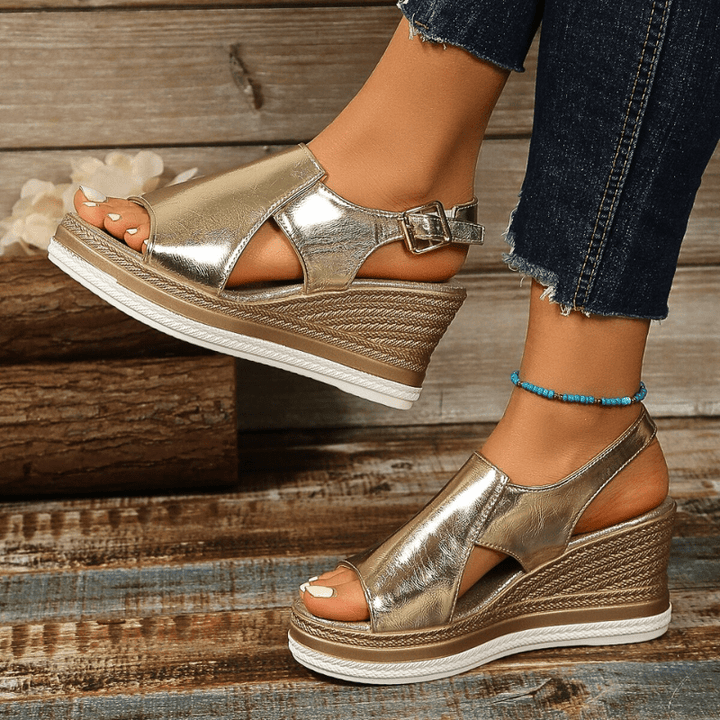 Rosina | Damen Sommer Orthopädische Plateausandalen