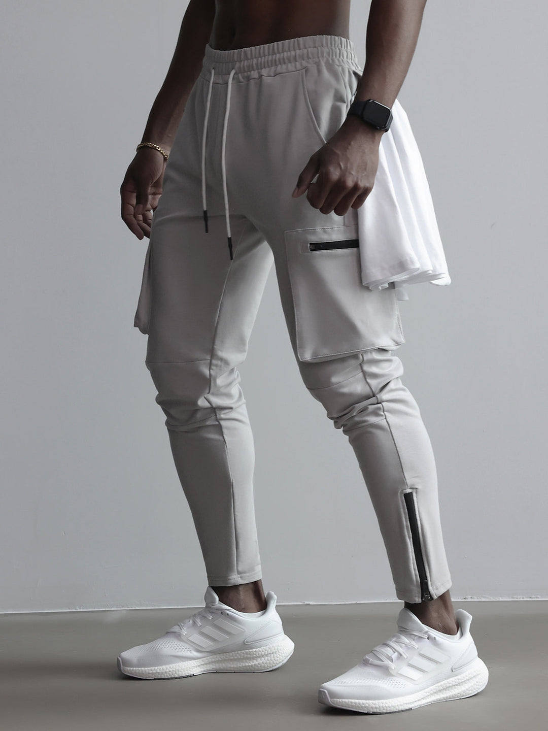 Declan | Herren Bequeme Slim Fit Cargo Jogginghose mit Kordelzug