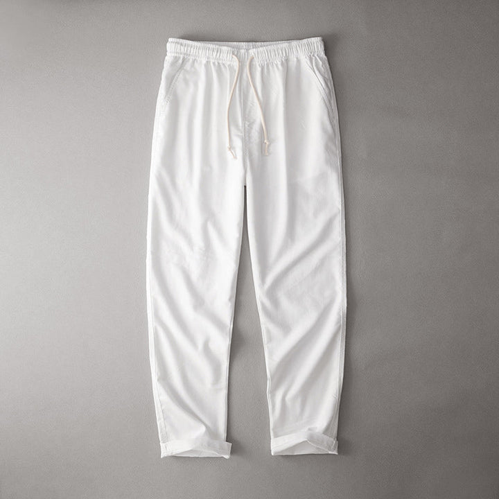 Peter | Herren Sommerliche Leinenhose Mit Kordelzug