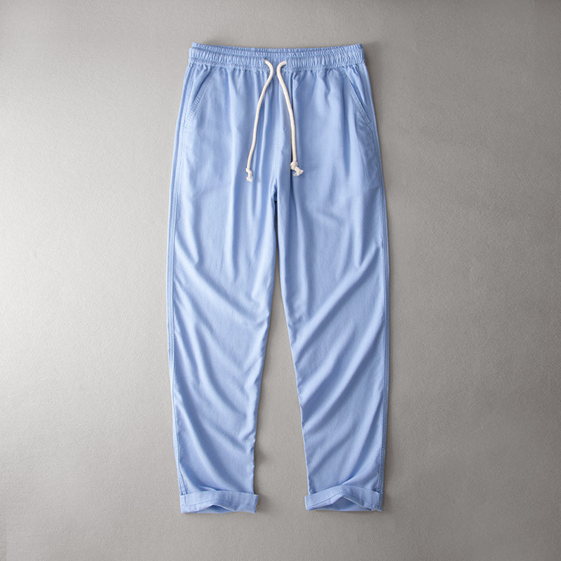 Peter | Herren Sommerliche Leinenhose Mit Kordelzug