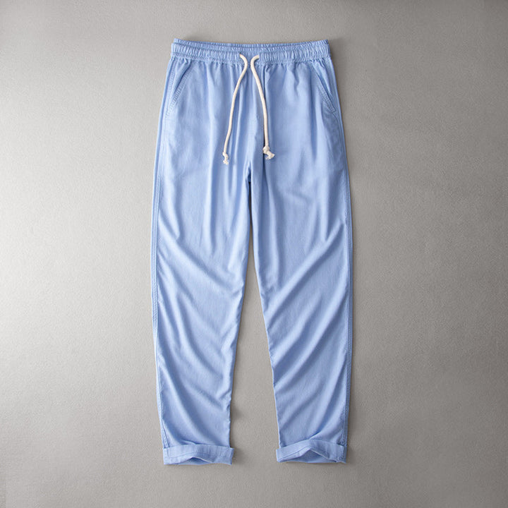 Peter | Herren Sommerliche Leinenhose Mit Kordelzug