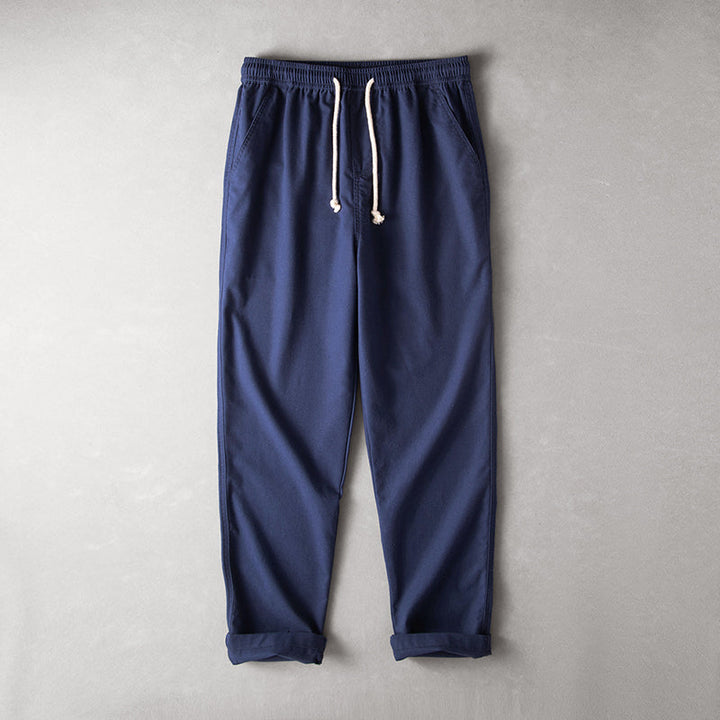 Peter | Herren Sommerliche Leinenhose Mit Kordelzug