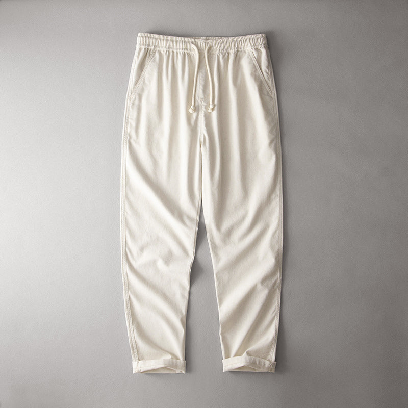Peter | Herren Sommerliche Leinenhose Mit Kordelzug